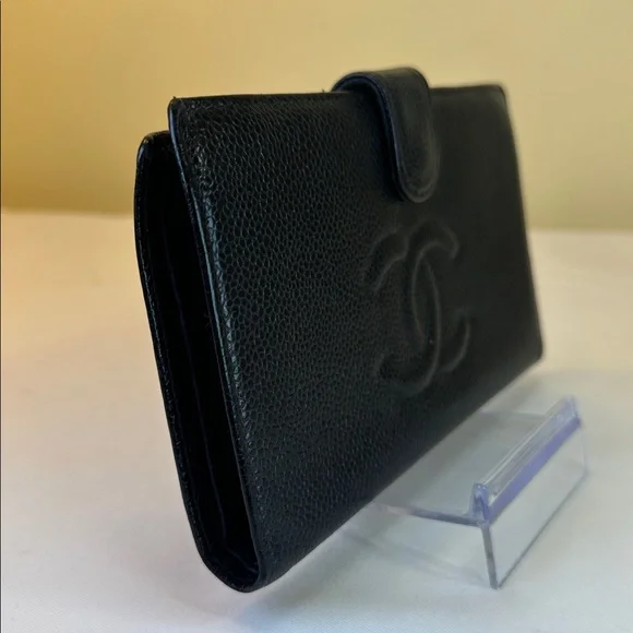 CHANEL CC Caviar Black Long Wallet Made in France - Picture 7 of 16